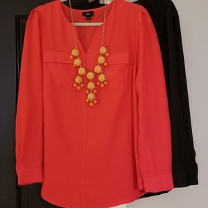 2 Mossimo Tunic Shirts + Statement Necklace!
